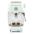 SMEG világoszöld karos espresso kávéfőző Cold brew funkcióval, szemből