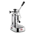 La Pavoni EUROPICCOLA LUSSO karos kávéfőző inox, fekete kiegészítőkkel