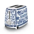 Smeg D&G Blu Mediterraneo 2 szeletes kenyérpirító, oldalról, jobbról