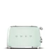 SMEG világoszöld 2x2 szeletes kenyérpirító, szemből