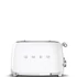 SMEG fehér 2x2 szeletes kenyérpirító, szemből