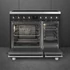 SMEG SZABADONÁLLÓ TŰZHELY, Classic design, 90 cm, 2 sütőtér, indukciós főzőlap, matt fekete