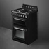 SMEG SZABADONÁLLÓ TŰZHELY, Victoria design, 60 cm, 2 sütőtér, 4 funkció, gáz főzőlap, fekete