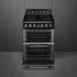 SMEG SZABADONÁLLÓ TŰZHELY, Victoria design, 60 cm, 2 sütőtér, indukciós főzőlap, fekete
