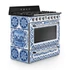 SMEG SZABADONÁLLÓ TŰZHELY, Victoria design, 90 cm, 1 sütőtér, 9 funkció, gáz főzőlap, Blu Mediterraneo kollekció