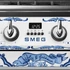 SMEG SZABADONÁLLÓ TŰZHELY, Victoria design, 90 cm, 1 sütőtér, 9 funkció, gáz főzőlap, Blu Mediterraneo kollekció
