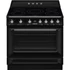 SMEG PIROLITIKUS SZABADONÁLLÓ TŰZHELY, Victoria design, 90 cm, 1 sütőtér, indukciós főzőlap, fekete