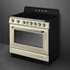 SMEG PIROLITIKUS SZABADONÁLLÓ TŰZHELY, Victoria design, 90 cm, 1 sütőtér, indukciós főzőlap, bézs