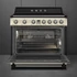 SMEG PIROLITIKUS SZABADONÁLLÓ TŰZHELY, Victoria design, 90 cm, 1 sütőtér, indukciós főzőlap, bézs