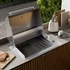 SMEG PowerGrill  kültéri beépíthető elektromos grill, 90 cm -  Universale design, rozsdamentes acél - nyitva
