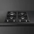 SMEG GÁZ FŐZŐLAP, Victoria design, 60 cm, 4 gázégő, fekete