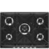 SMEG GÁZ FŐZŐLAP, Victoria design, 70 cm, 5 gázégő, fekete