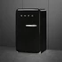 SMEG FAB10H Minibár hűtő, balos - 50-es évek retro design, fekete