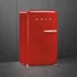 SMEG FAB10H Minibár hűtő, balos - 50-es évek retro design, piros