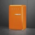 SMEG FAB10 Minibár hűtő fagyasztóval, balos - 50-es évek retro design, narancssárga