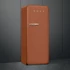 SMEG FAB28 Egyajtós hűtőszekrény, felül fagyasztórekesszel, jobbos - 50-es évek retro design, matt borostyán