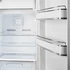 SMEG FAB28 Egyajtós hűtőszekrény, felül fagyasztórekesszel, jobbos - 50-es évek retro design, fekete - ajtó