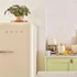 SMEG FAB28 Egyajtós hűtőszekrény, felül fagyasztórekesszel, jobbos - 50-es évek retro design, bézs