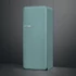 SMEG FAB28 Egyajtós hűtőszekrény, felül fagyasztórekesszel, jobbos - 50-es évek retro design, matt smaragdzöld