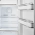 SMEG FAB28 Egyajtós hűtőszekrény, felül fagyasztórekesszel, jobbos - 50-es évek retro design, matt smaragdzöld