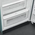 SMEG FAB28 Egyajtós hűtőszekrény, felül fagyasztórekesszel, jobbos - 50-es évek retro design, matt smaragdzöld