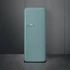 SMEG FAB28 Egyajtós hűtőszekrény, felül fagyasztórekesszel, jobbos - 50-es évek retro design, matt smaragdzöld