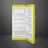 SMEG FAB28 Egyajtós hűtőszekrény, felül fagyasztórekesszel, jobbos - 50-es évek retro design, lime zöld - nyitva