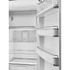 SMEG FAB28 Egyajtós hűtőszekrény, felül fagyasztórekesszel, jobbos - 50-es évek retro design, matt fehér