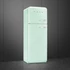SMEG FAB30 Kétajtós felülfagyasztós kombinált hűtőszekrény, balos - 50-es évek retro design, világoszöld - balról