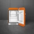 SMEG FAB5 Minibár hűtő, jobbos - 50-es évek retro design, narancssárga - nyitva