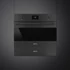 SMEG KOMPAKT MIKROHULLÁMÚ SÜTŐ, Classica design, Galileo, 45 cm, CS LCD, matt fekete