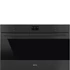 SMEG 90 cm széles hőlégkeveréses sütő, pirolitikus tisztítással, LCD kijelzővel, érintő és tekerőgombokkal -  Classica design, matt fekete