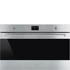 SMEG 90 cm széles hőlégkeveréses sütő, pirolitikus tisztítással, LCD kijelzővel, érintő és tekerőgombokkal -  Classica design, inox