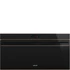 SMEG 90 cm széles hőlégkeveréses sütő, pirolitikus tisztítással, TFT kijelzővel - Dolce Stil Novo design, fekete üveg, réz díszítéssel