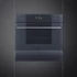 SMEG Kompakt kombinált mikrohullámú sütő Galileo sütőtérrel, nagy LCD kijelzővel - Linea design, neptune szürke üveg