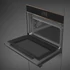 SMEG Galileo Steam100 Pro Kompakt kombinált gőzsütő, TFT kijelzővel - Dolce Stil Novo design, fekete üveg, réz díszítéssel