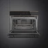 SMEG Galileo Omnichef Kompakt 3 az 1-ben sütő, nagy TFT kijelzővel, Wi-Fi kapcsolattal - Dolce Stil Novo design, fekete üveg, réz díszítésselítéssel