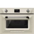 SMEG Kompakt kombinált mikrohullámú sütő Galileo sütőtérrel, nagy LCD kijelzővel - Victoria design, bézs