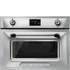 SMEG Kompakt kombinált mikrohullámú sütő Galileo sütőtérrel, nagy LCD kijelzővel - Victoria design, inox