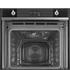 SMEG Galileo Speedwave XL Kompakt kombinált mikrohullámú sütő, nagy LCD kijelzővel - Linea design, fekete üveg
