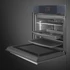 SMEG Galileo Omnichef 3 az 1-ben sütő, TFT kijelzővel - Linea design, neptune szürke üveg