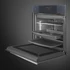 SMEG Galileo Omnichef 3 az 1-ben sütő, nagy TFT kijelzővel, Wi-Fi kapcsolattal - Linea design, neptune szürke üveg