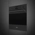SMEG Galileo Speedwave XL Kompakt kombinált mikrohullámú sütő, nagy LCD kijelzővel - Classica design, matt fekete