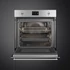 SMEG Galileo Speedwave XL Kompakt kombinált mikrohullámú sütő, nagy LCD kijelzővel - Classica design, inox