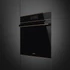 SMEG Galileo Omnichef 3 az 1-ben sütő, nagy TFT kijelzővel, Wi-Fi kapcsolattal - Dolce Stil Novo design, fekete üveg, réz díszítésselítéssel