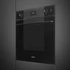 SMEG Kombinált gőzsütő Galileo sütőtérrel,  pirolitikus tisztítássál, LCD kijelzővel - Linea design, mélyfekete üveg