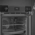SMEG Kombinált gőzsütő Galileo sütőtérrel,  pirolitikus tisztítássál, LCD kijelzővel - Linea design, mélyfekete üveg