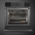 SMEG Kombinált gőzsütő Galileo sütőtérrel,  pirolitikus tisztítássál, nagy LCD kijelzővel- Linea design, mélyfekete üveg