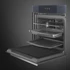 SMEG Galileo SteamOne Kombinált gőzsütő, pirolitikus tisztítássál, nagy LCD kijelzővel - Linea design, neptune szürke üveg