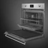 SMEG Kombinált gőzsütő Galileo sütőtérrel,  pirolitikus tisztítássál, LCD kijelzővel - Classica design, inox